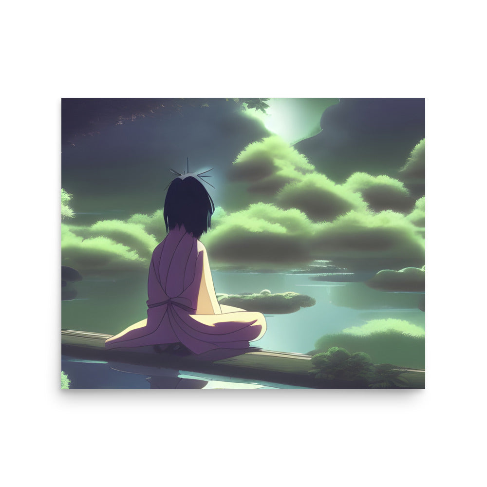 Anime Meditation Poster