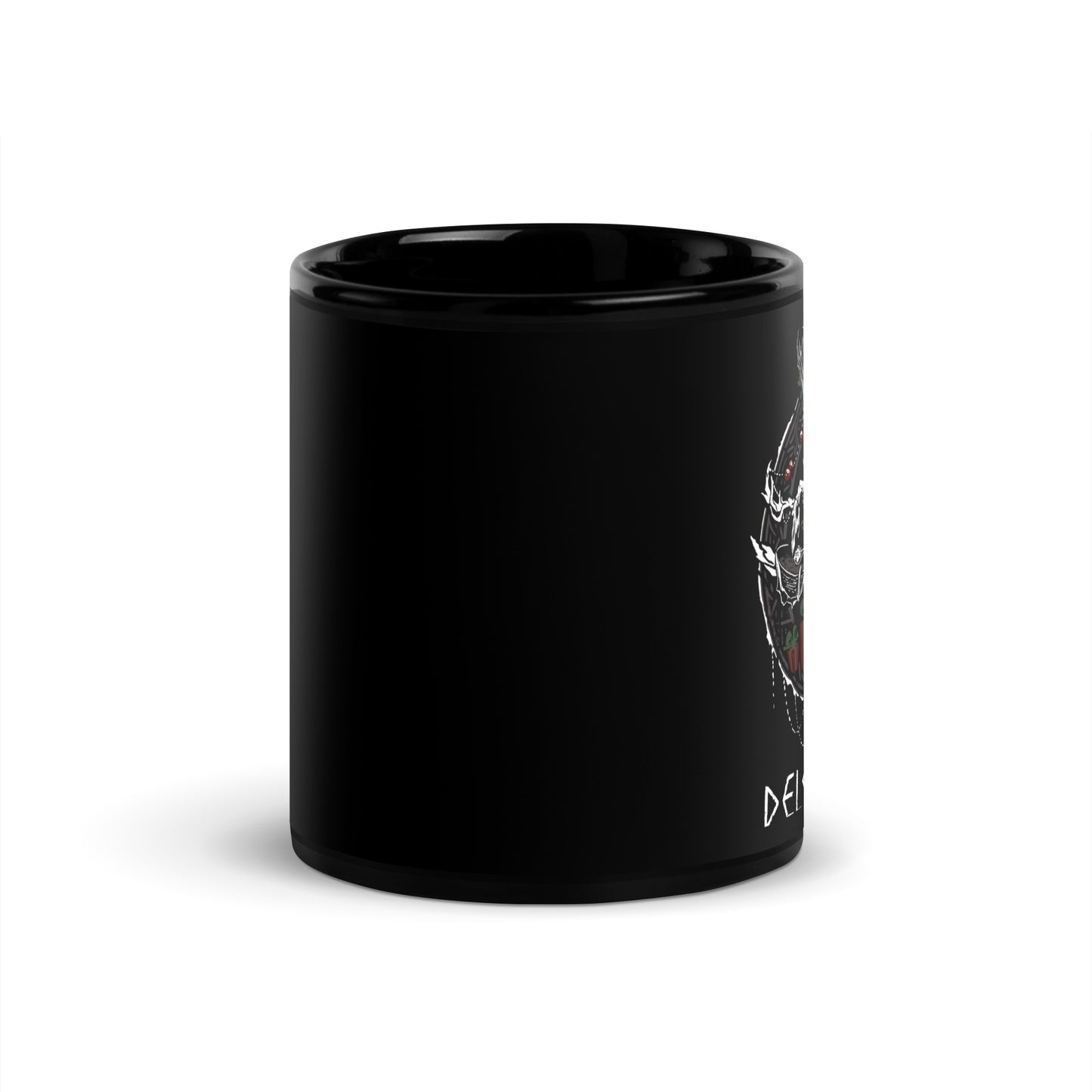 Deloraine Yule Black Glossy Mug