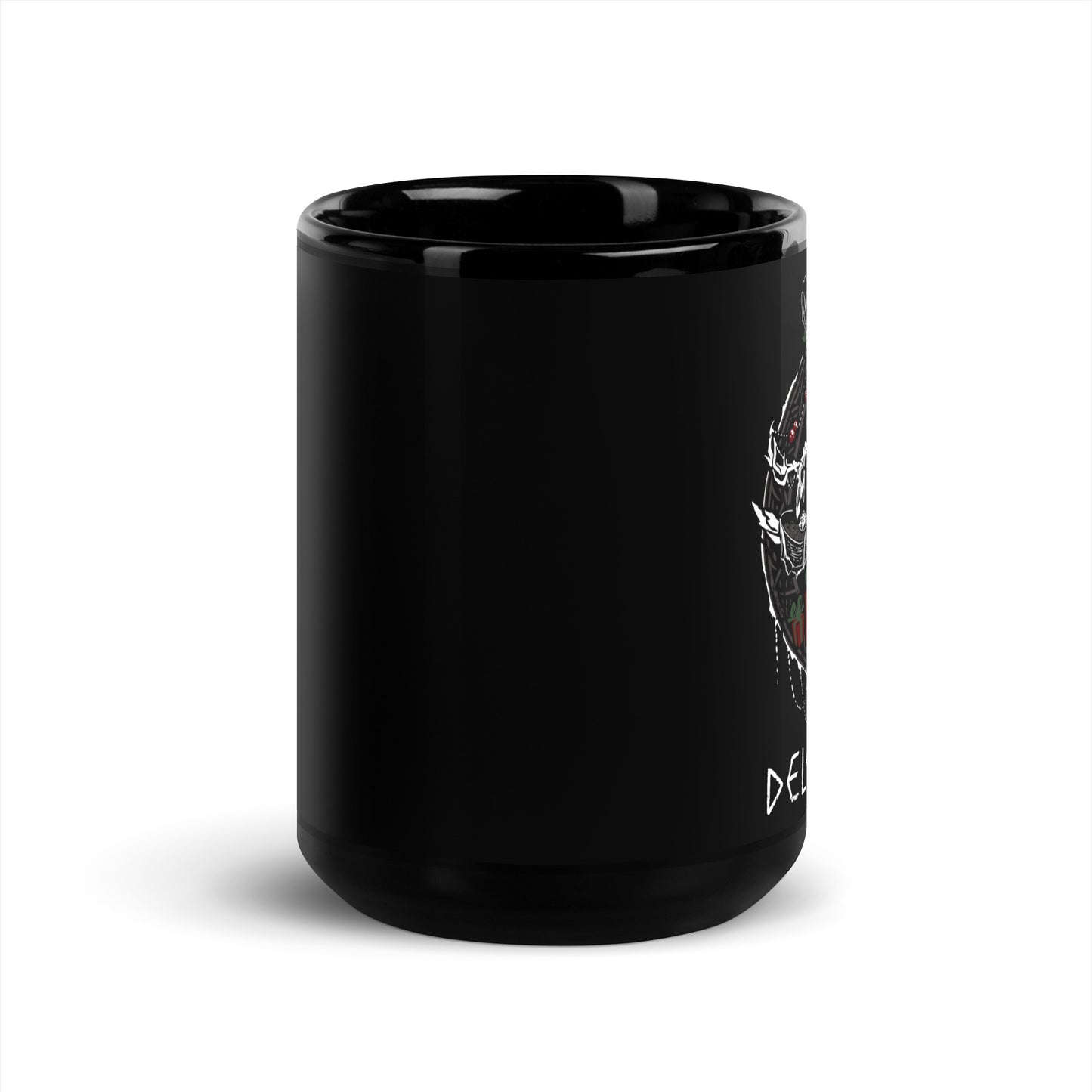 Deloraine Yule Black Glossy Mug