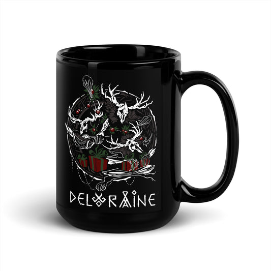 Deloraine Yule Black Glossy Mug