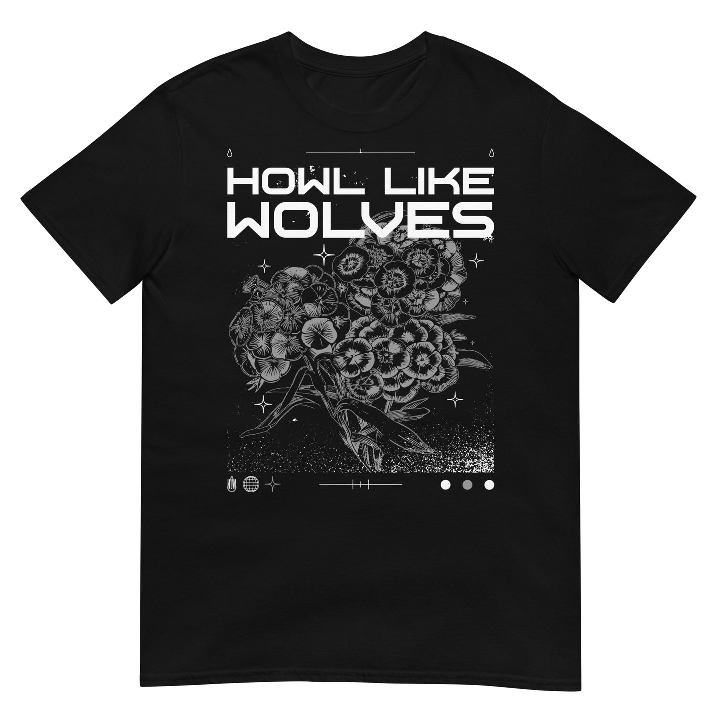 HOWL LIKE WOLVES Design Flower T-Shirt