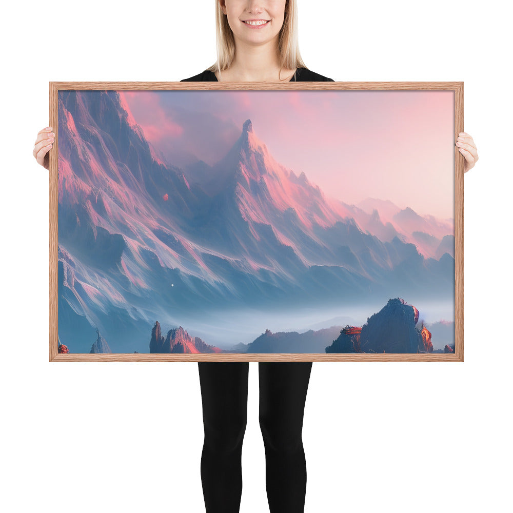 Heavenly Mountain Framed Poster