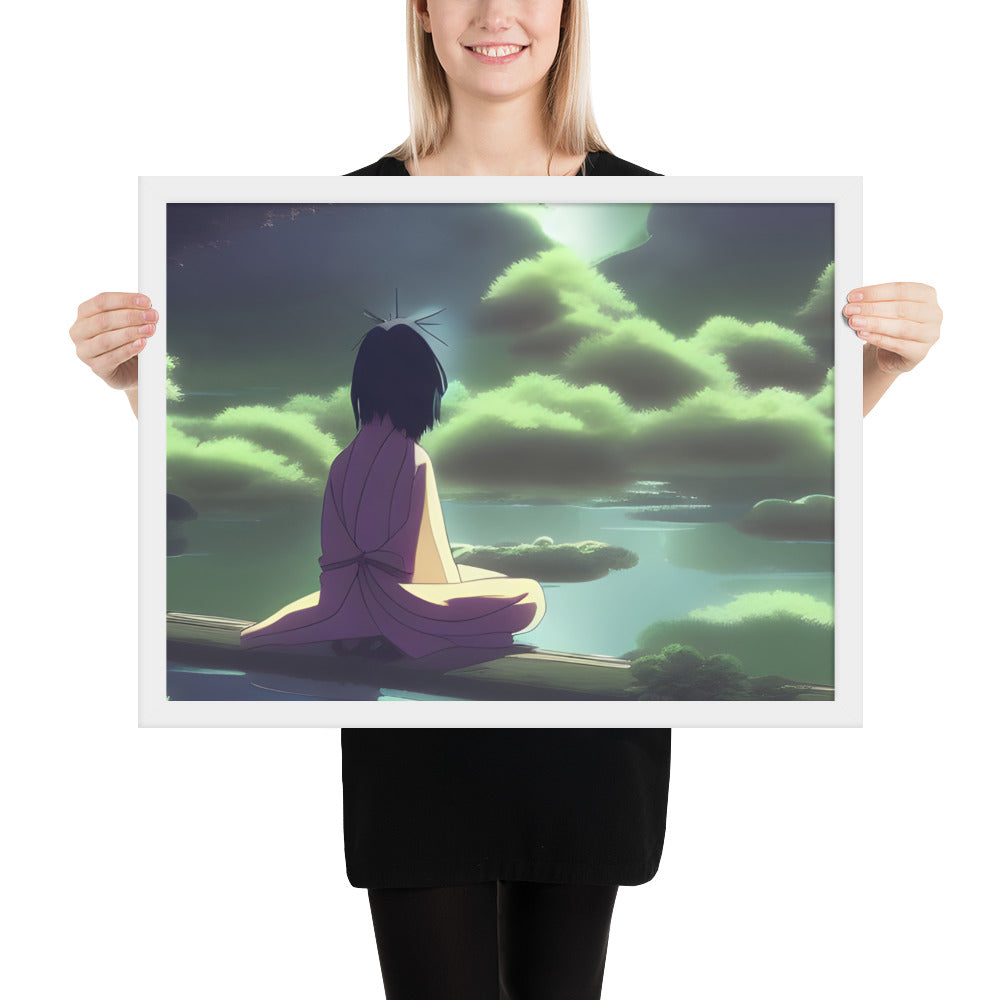 Anime Meditation Framed Poster
