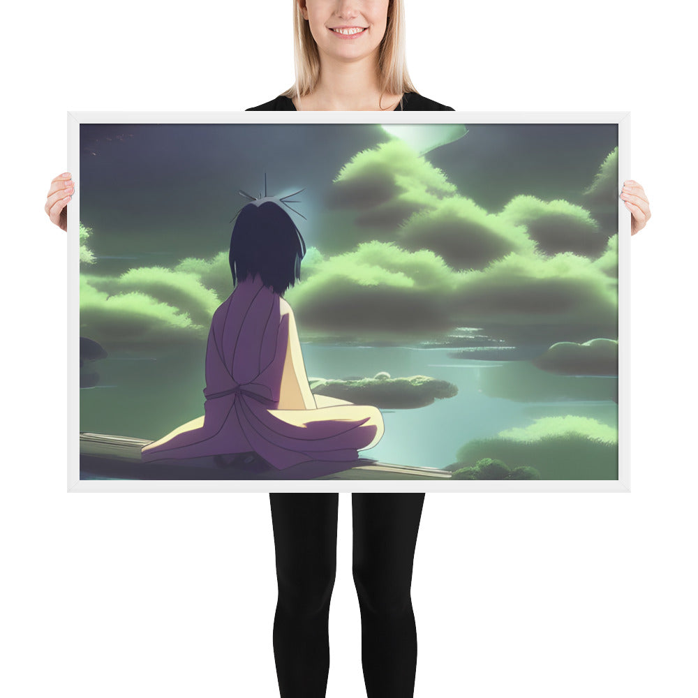 Anime Meditation Framed Poster