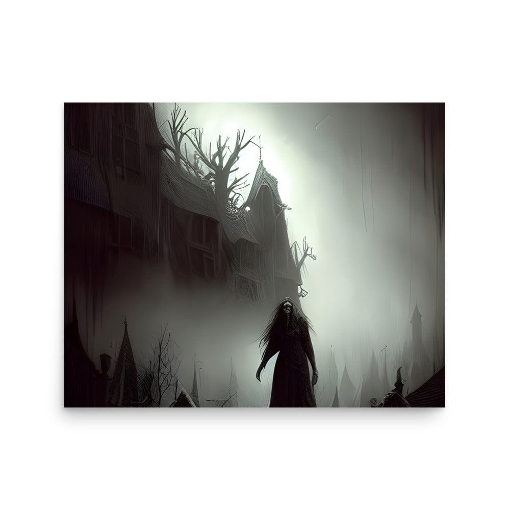 Cursed Village Abandoned Ghost Poster