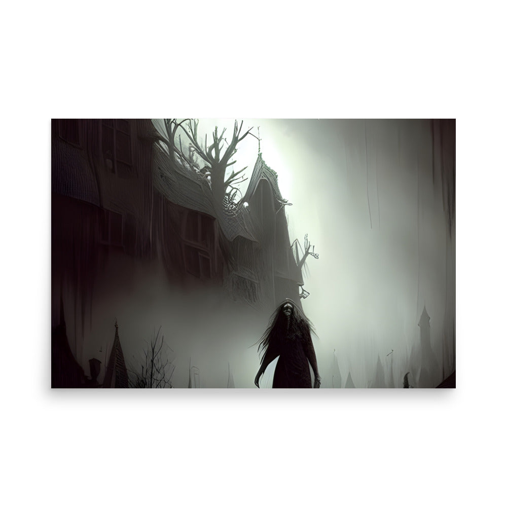 Cursed Village Abandoned Ghost Poster