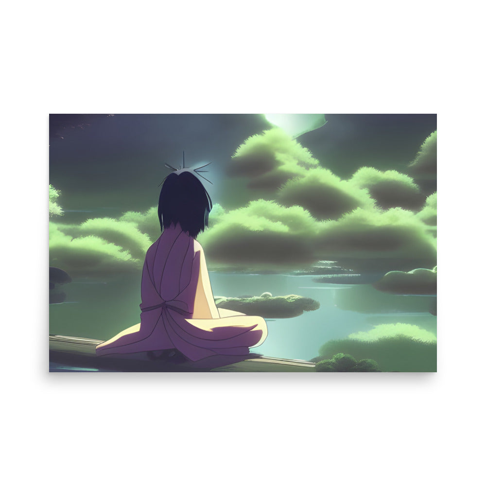 Anime Meditation Poster
